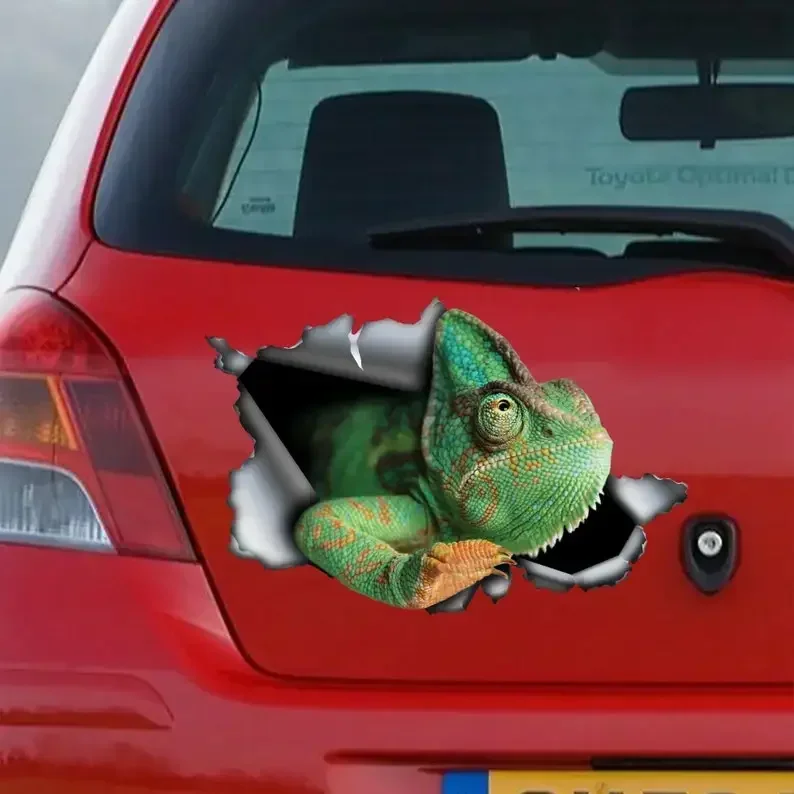 

Green Chameleon car decal , Chameleon magnet, car decoration, Chameleon sticker