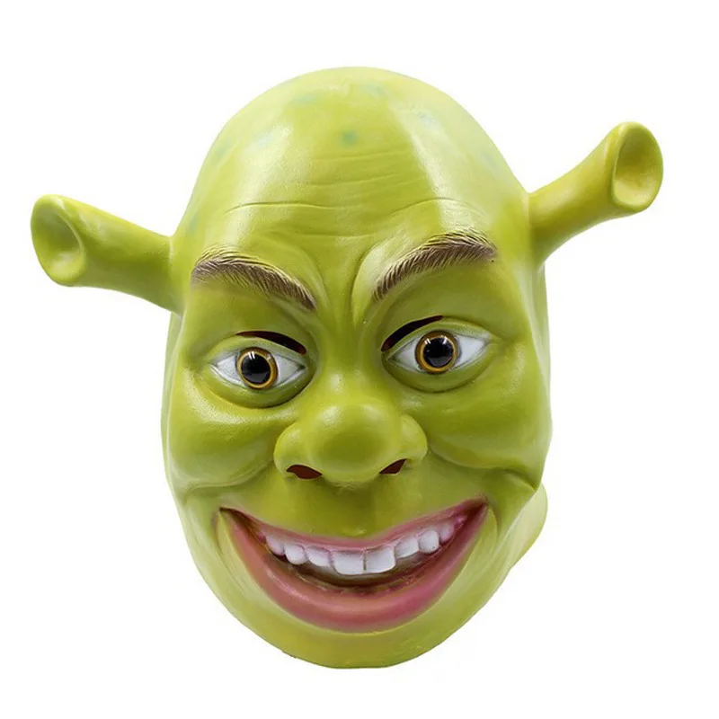 

Spot Green Shrek Mask Halloween Mask Movie Makeup Ball Mask Carnival Mask Latex Realism Animal Horror Mask New