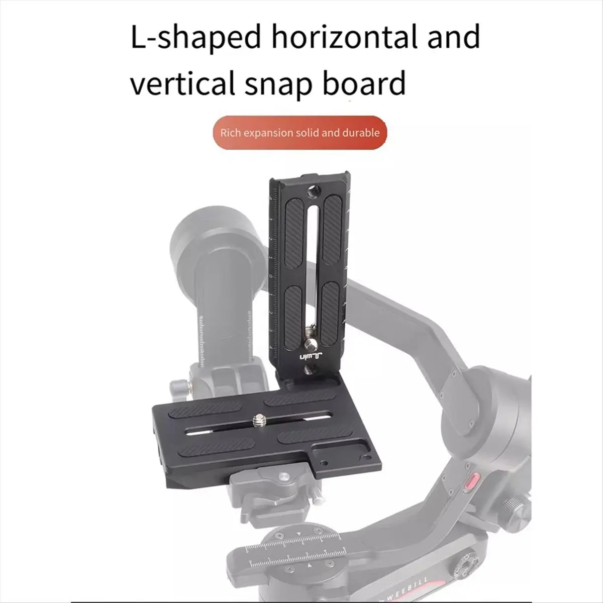 M05K JLwin Stabilizer L-Shape Vertical Racket Plate Suitable for Zhiyun Stabilizer Weebill Weebill S Cloud Crane 2/3S L-Plate