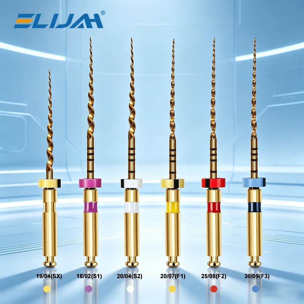 ELIJAH Dental Heat Activation Super File Gold Rotierende Flexible Motor-Taper-Feilen für Endo-Motor Zahnmedizin-Instrument Dentalwerkzeug