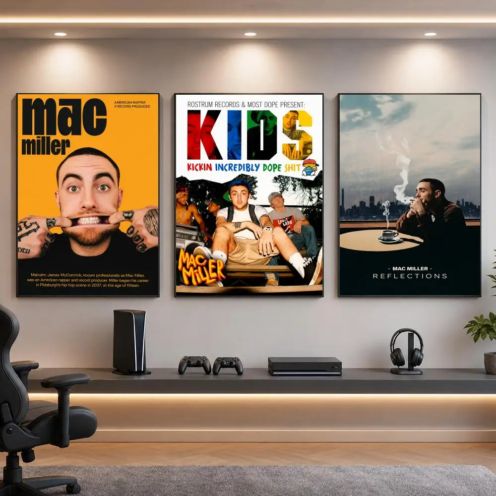 Rapper M-Mac Miller Hip-Hop Icon Poster HD Removable Wall Art Gift Bedroom Lounge Dorm Office Gaming Cafe Bars