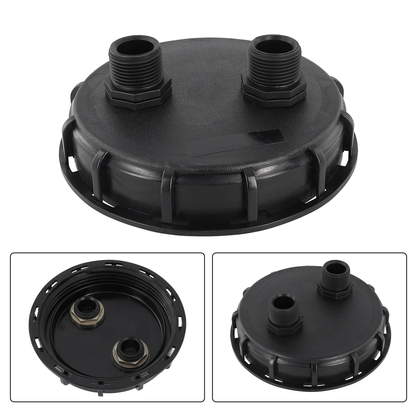 Lid IBC Container 1/2/3 Hole Accessories Black 1/2/3 Compartment External Thread Inlet Overflow Parts Spare Parts