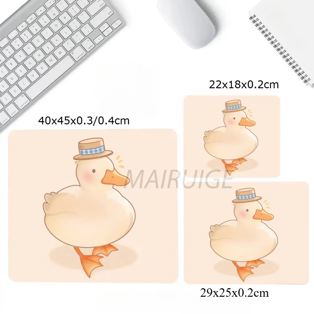 Kawaii Duck Meme Mouse Pad 40X45cm Large Square Computer Office Game Table Mats Rubber Anti-slip Mousepads Small Decor Desk Pads
