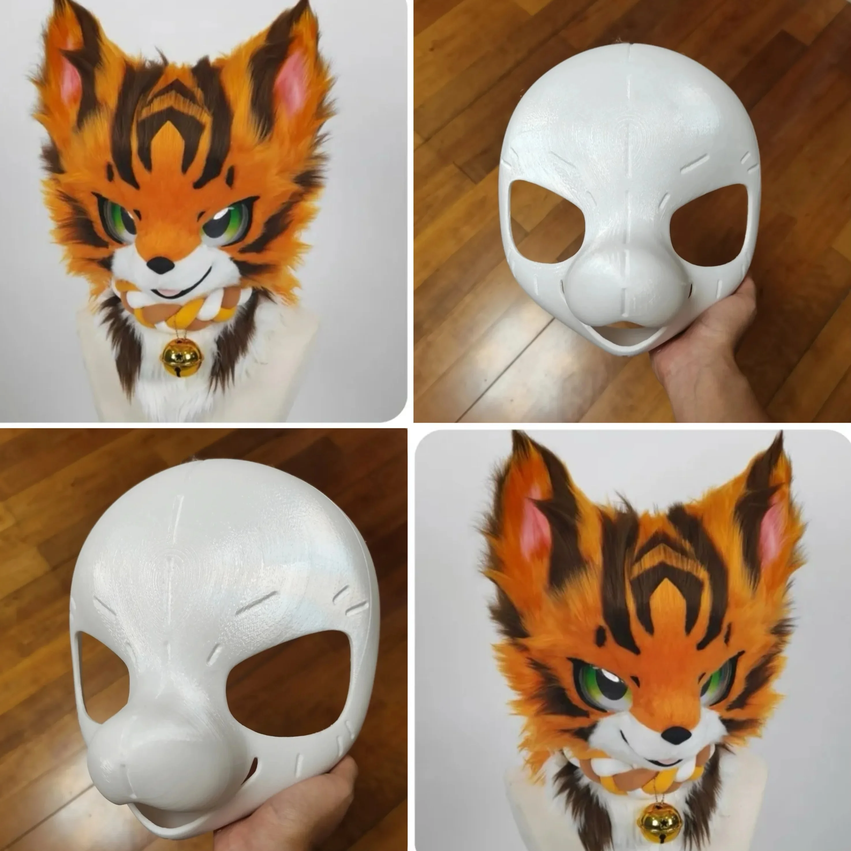

Kemono Base Mask Demon Dog 3D Printing Semi Realistic Beast Suit Skull Cosplay Costume Accessorie