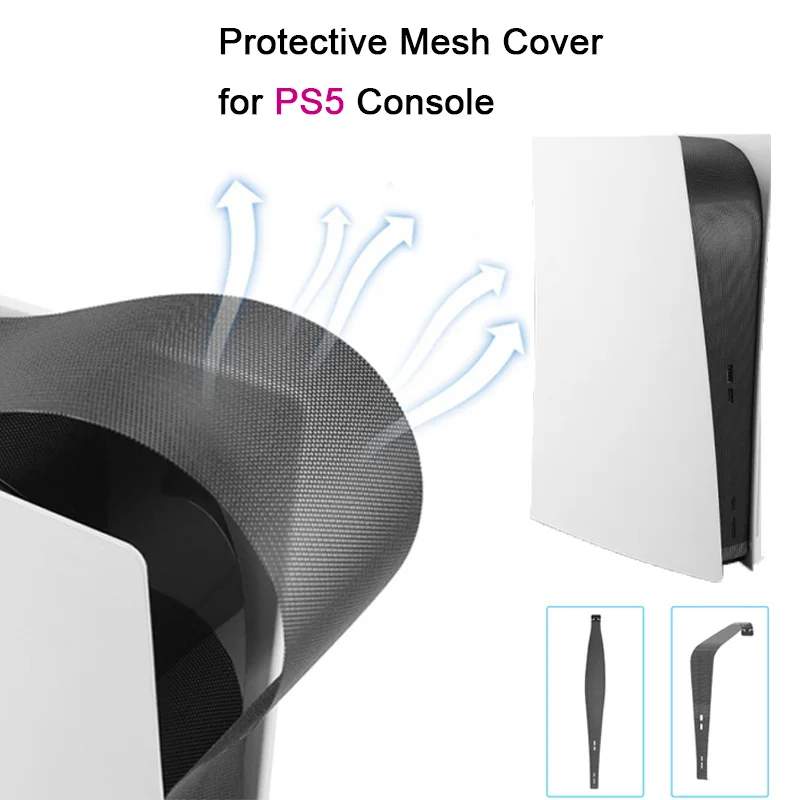 For PS5 Accessories Dust Net Filter Protector Mesh for PS5 Disc/Digital Gaming Console Side Anti-Scratch Dustproof Cover
