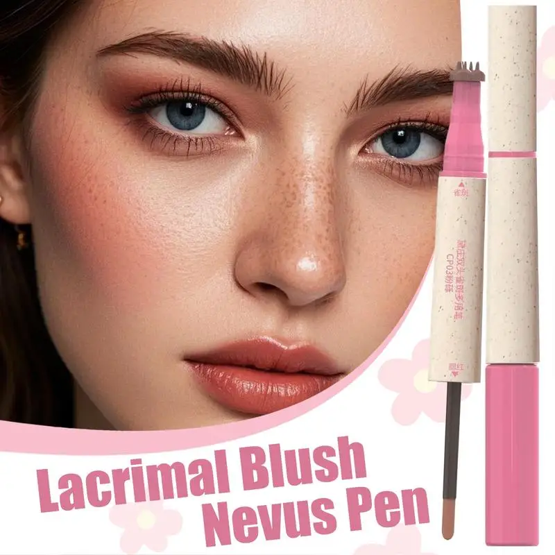 Beauty Mark Pen Double-Ended Blush Pens Contouring Tool Lightweight Liquid Contour Stick Facial Cheek Blusher Dot Blush Stick