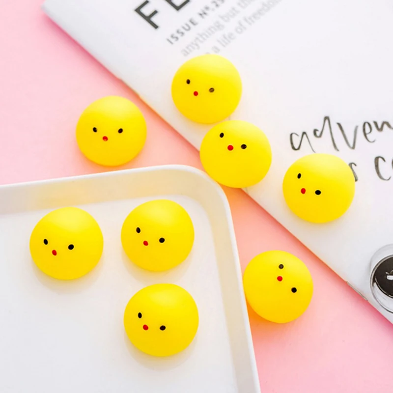 Squishy Stress Chick Mochi Relief Toys For Kids Kawaii Pelota Ball Anti Stress Antiestress Funny Birthday Party Gift Fidget Toys