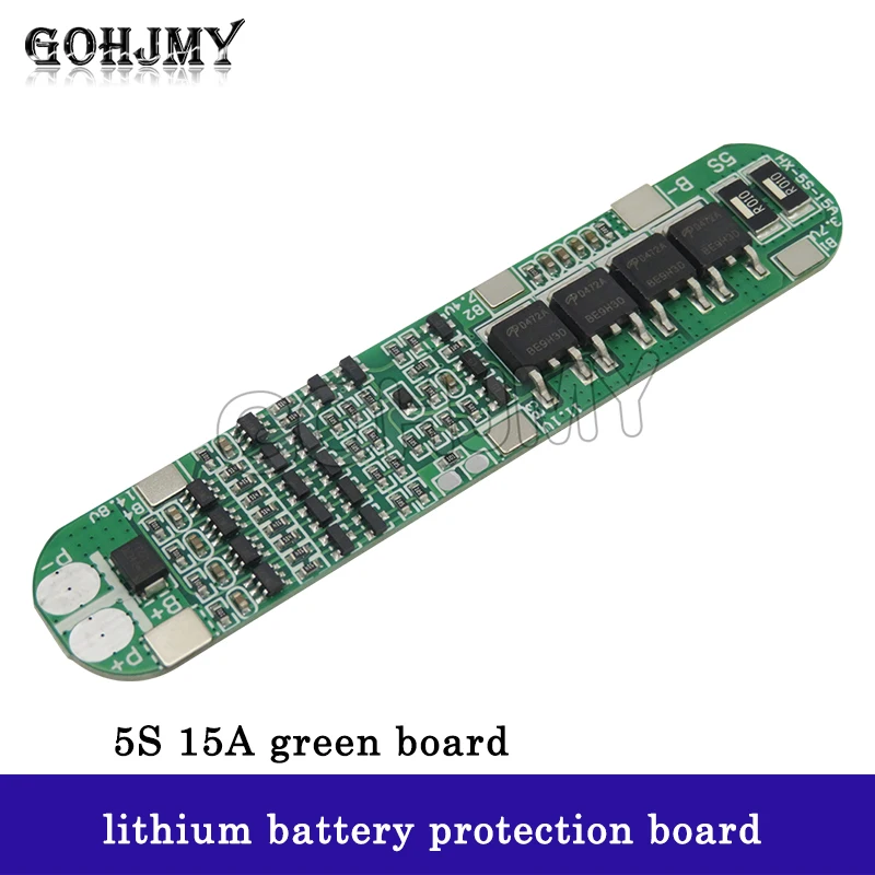 5S 15A Li-ion Lithium Battery 18650 Charger PCB BMS 18.5V Cell Protection Board Integrated Circuits