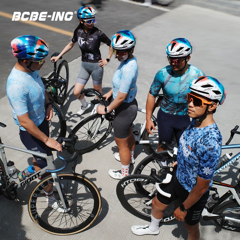 BCBE-ING Radtrikot für Herren und Damen, kurzärmelig, leicht, Race Fit, schnell trocknend, atmungsaktives Gewebe, Radtrikot Ciclismo Hombre – Detail 1