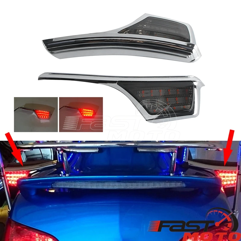 Passenger Armrest Trims LED Light Accents Driving Lights Running Lamp For Honda Gold Wing GL1800 Audio Comfort Airbag GL1800AD - Image 5