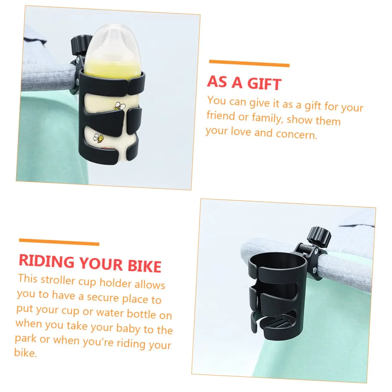 New Baby Stroller Cup Baby Stroller Cup Holder Universal 360 Rotatable Drink Bottl