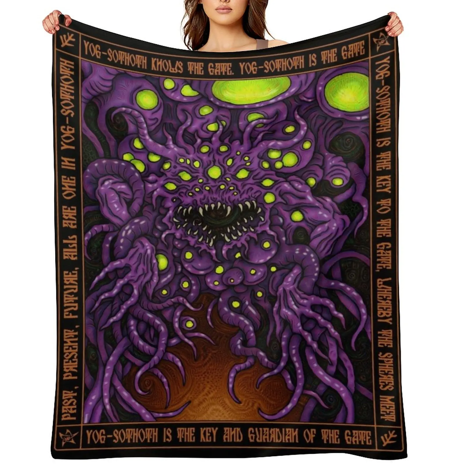 

Yog Sothoth Icon - Azhmodai 2018 Throw Blanket blankets ands anime Travel Soft Beds Blankets