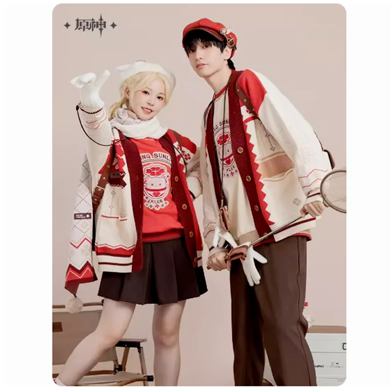 【MiHoYo】Original Genshin Impact Quality Product Klee Themes Impressions Series  Game Acrylic Giveaways Anime Knit Cardigan