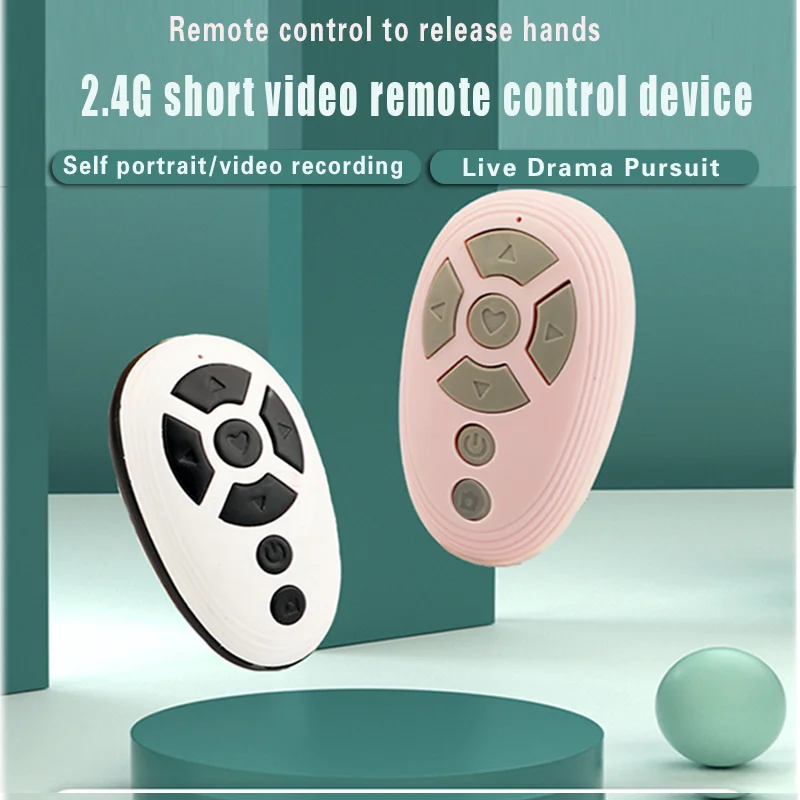 2.4G Tiktok remote control can like page turning and take photos/press key to customize any position on the screen