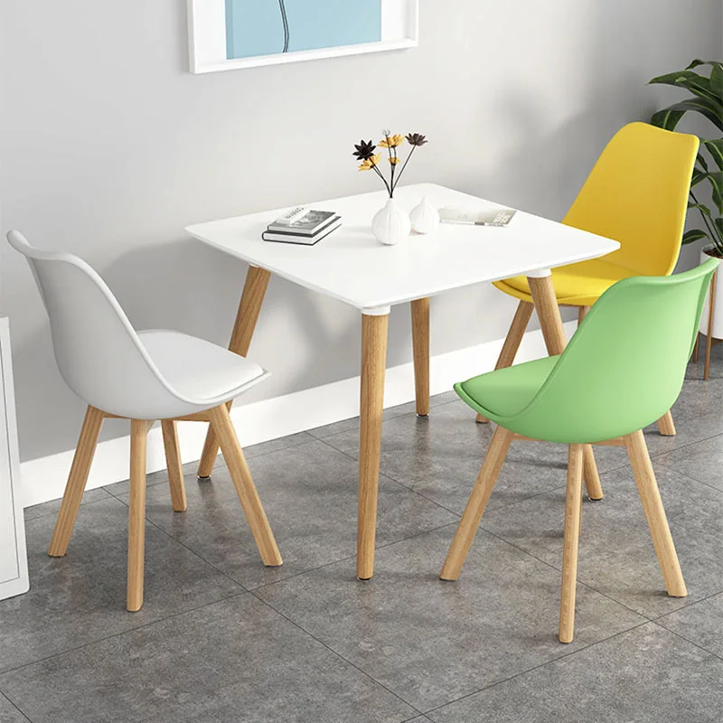 

Party Plastic Dining Chairs Wood Legs Design Weddings Minimalist Apartament Dining Chairs Mid Century Cadeiras Sets Furniture