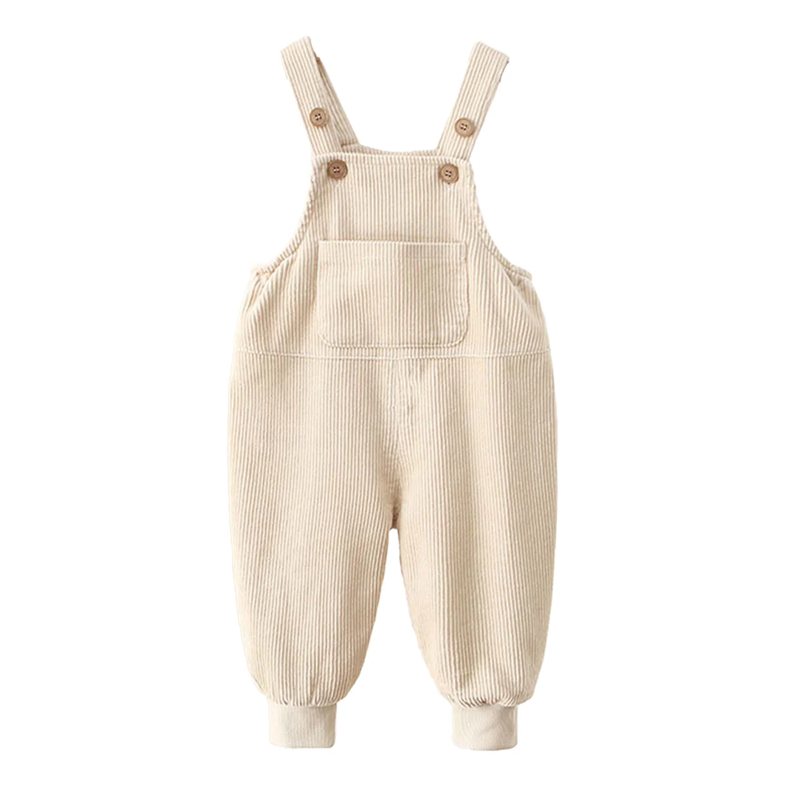 Winter Trouser Rompers Infant Newborns Solid Color Corduroy Suspender Trousers Pants Bib Overalls with Pockets for Daily Wear