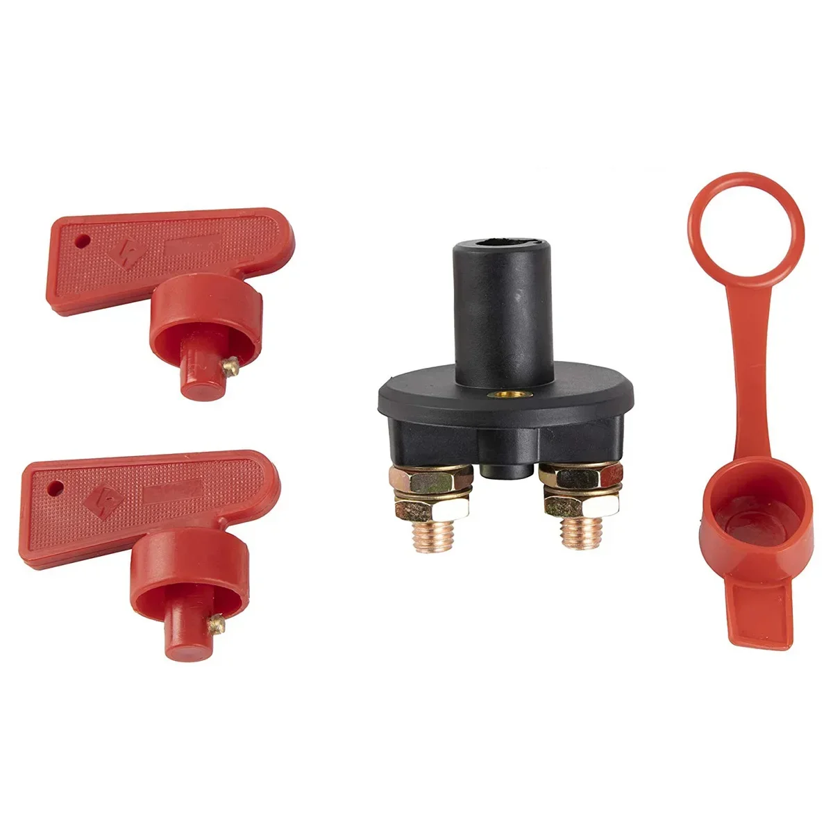 12V 24V Car Power Switch Main Cut Off Kill Switch Vehicle Modified Isolator Disconnector Red Key Cut Off Battery