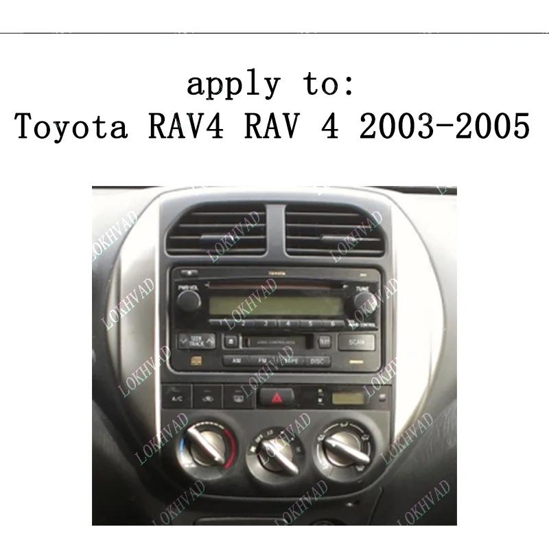 9-calowy Radio Samochodowe Stereo Android MP5 GPS 2 Din do TOYOTA RAV4 RAV 4 2003-2005, Panel Ramka Deski Rozdzielczej