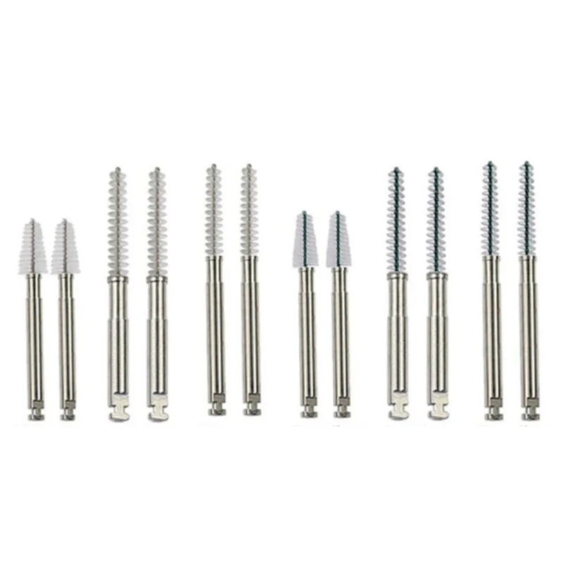 

10 шт., зубная эндодонтия, щетка для чистки корневых каналов, длинные короткие конические межзубные щетки RA хвостовик для высокоскоростного наконечника