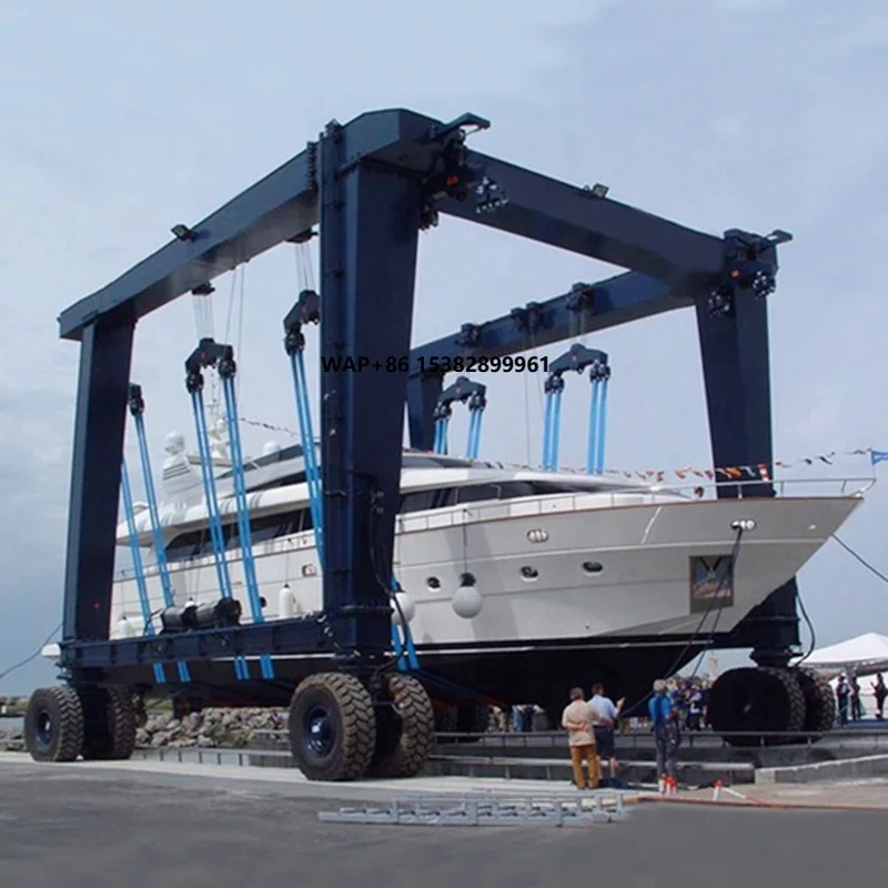 100 Ton 200 Ton 300 Ton Factory Price Marine Travel Lift Harbour Ship Yachts Boat Lifting Gantry Crane for Sale
