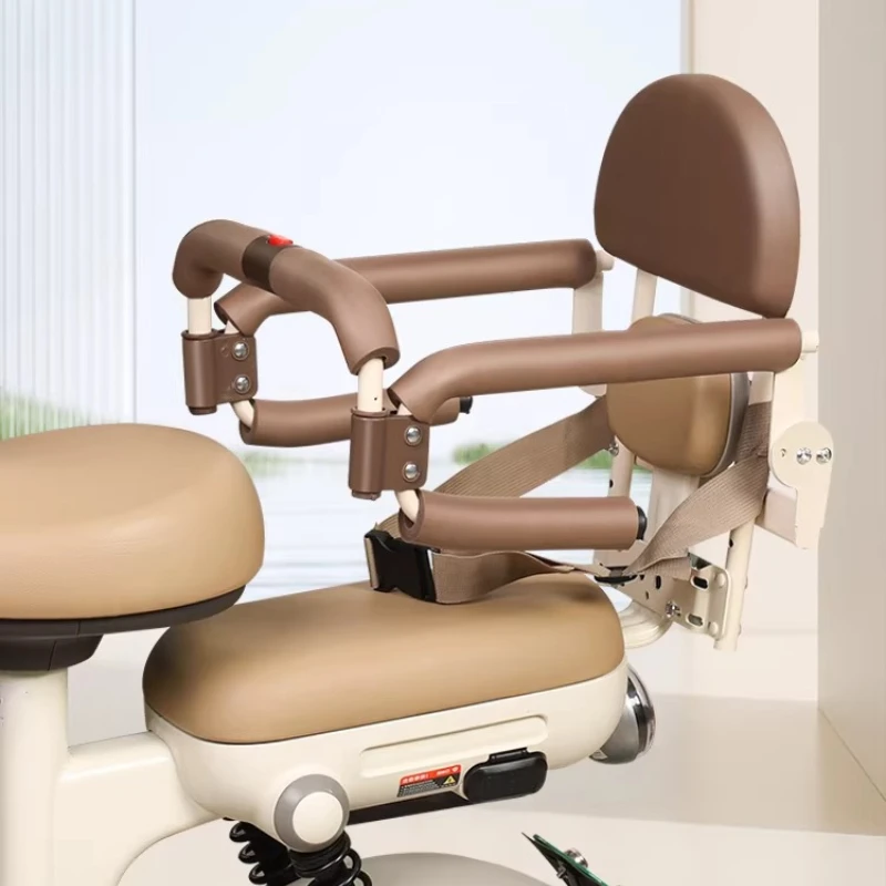 

Детское велосипедное кресло с креплением сзади, регулируемое, с подлокотниками и спинкой, подходит для всех задних рам велосипедов