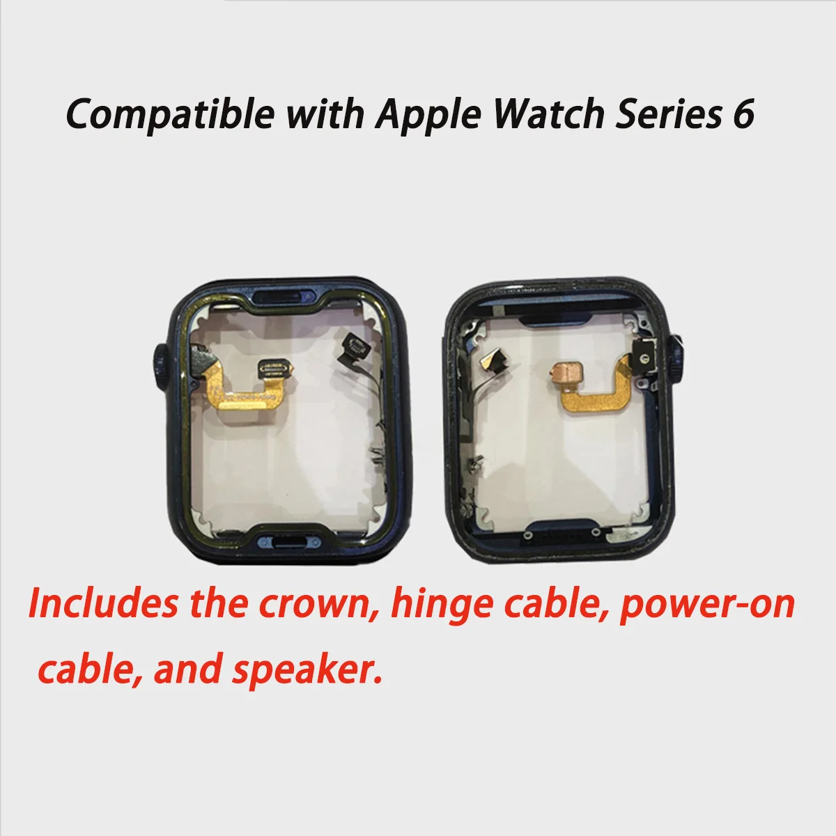 الإطار الأوسط الإسكان مع التاج الرقمي زر الطاقة المتكلم الكابلات المرنة الجمعية لساعة أبل سلسلة 6 40 مللي متر/44 مللي متر