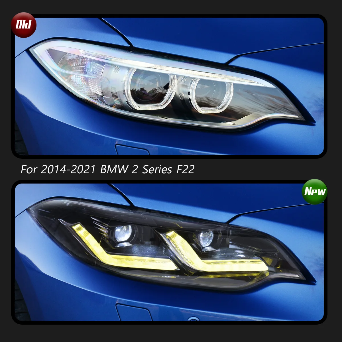 TYPY For BMW 2 Series F22 2014-2021 LED DRL White Yellow Switchback Daytime Running Lights Plug and Play Fog Light Accessories