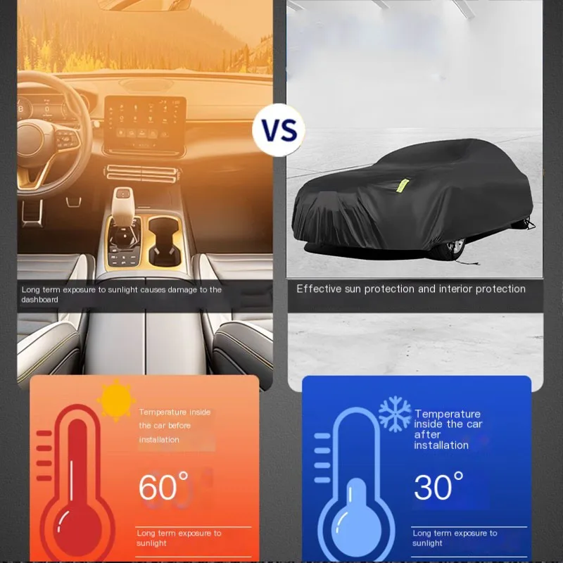 غطاء سيارة كامل لملحقات السيارات Chery Arrizo GX الواقية الخارجية المقاومة للثلج والواقية من الشمس ومقاومة للماء والغبار #5