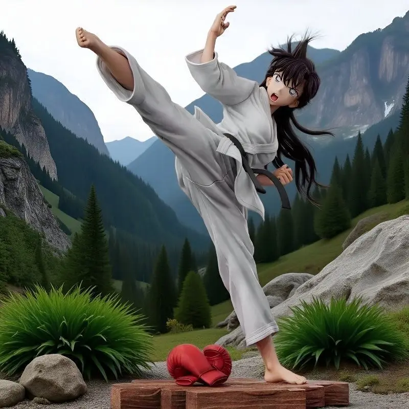 Anime Detective Conan Figura Mouri Ran Action Figures Rachel Moore Modello Collezione di statue Decorazione da scrivania Bambole Giocattoli per bambini Regali