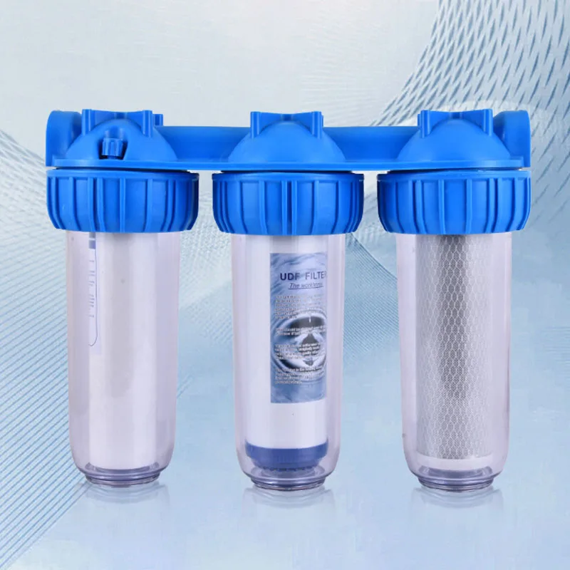 1Set 10inch Three Stage Filter Bottle with Washable Filter Element High Pressure Cleaning Equipment Prefiltration