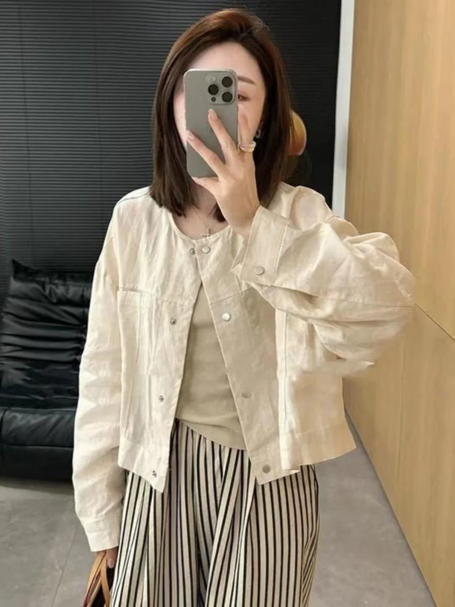 

Korean Style Thin Sun Protection Shirt Jacket Women's Spring Summer New Design Unique Single Button Long Sleeve Trendy Blouse