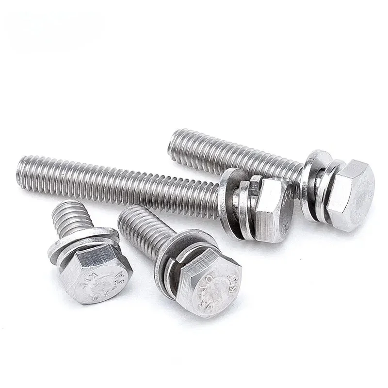 

GB9074.17 Hexagon Head Bolt With Spring Lock Washers And Plain Washers M3-M12