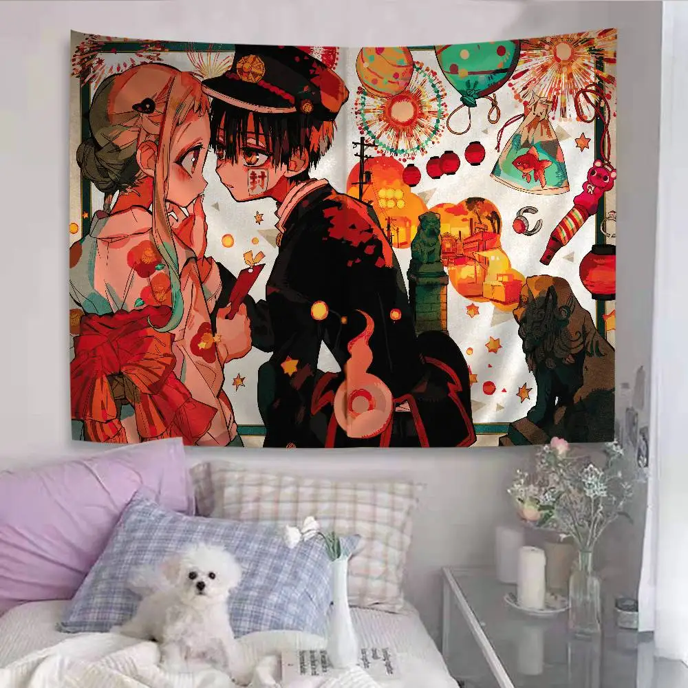 Anime Toilet Bound Hanako Kun Printed Large Wall Tapestry Cheap Hippie Wall Hanging Bohemian Wall Tapestries Mandala Home Decor