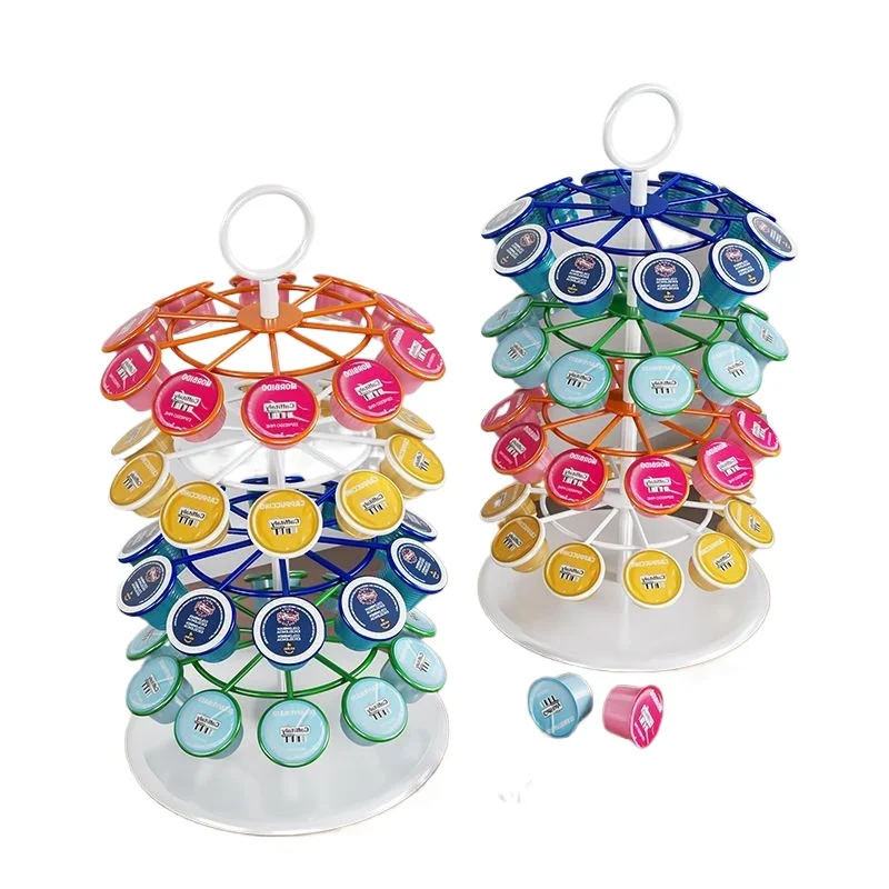 Держатель для кофейных капсул, вращающийся на 360 градусов, металлическая стойка для хранения кофейных капсул, емкость 36 чашек для K-CUP Dolce Gusto, экономия места