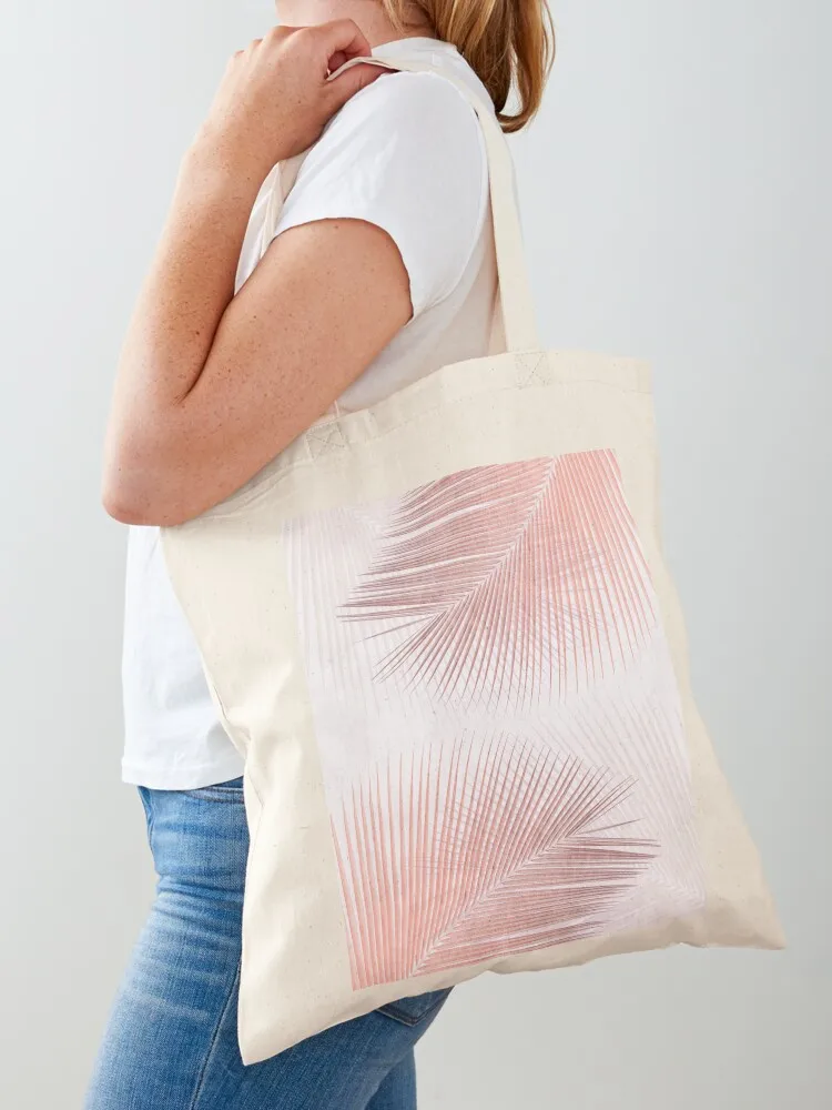 Palmblad synchroniciteit - roségouden draagtas Canvas tas voor dames Canvas stote tas