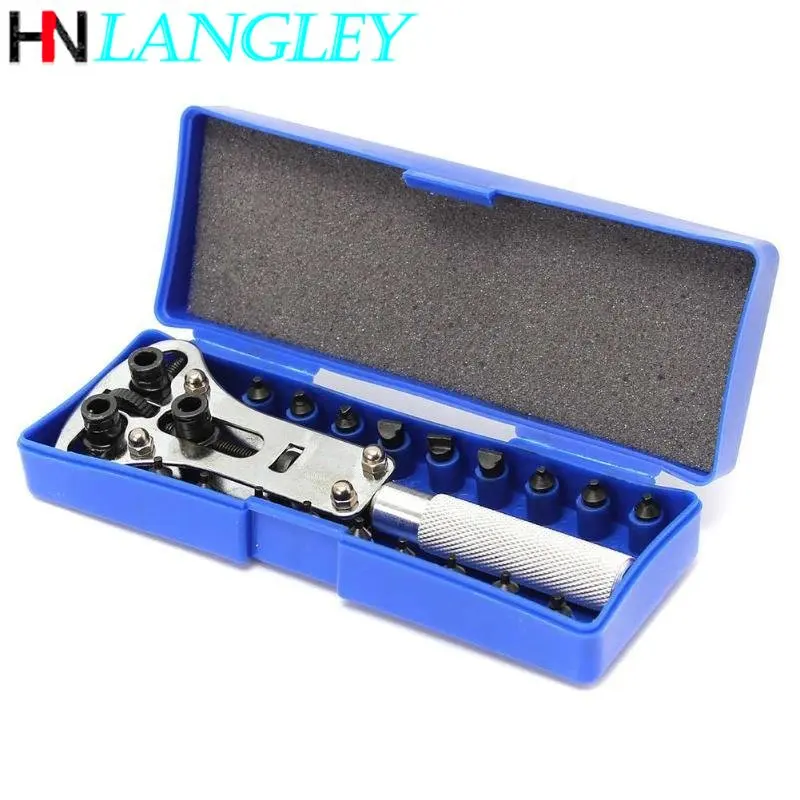 Watch Repair Tools Kit Adjustable Screw Back Remover Wrench Steel Watch Case Opener Three Jaw Open Cover Tool Bottom Opener