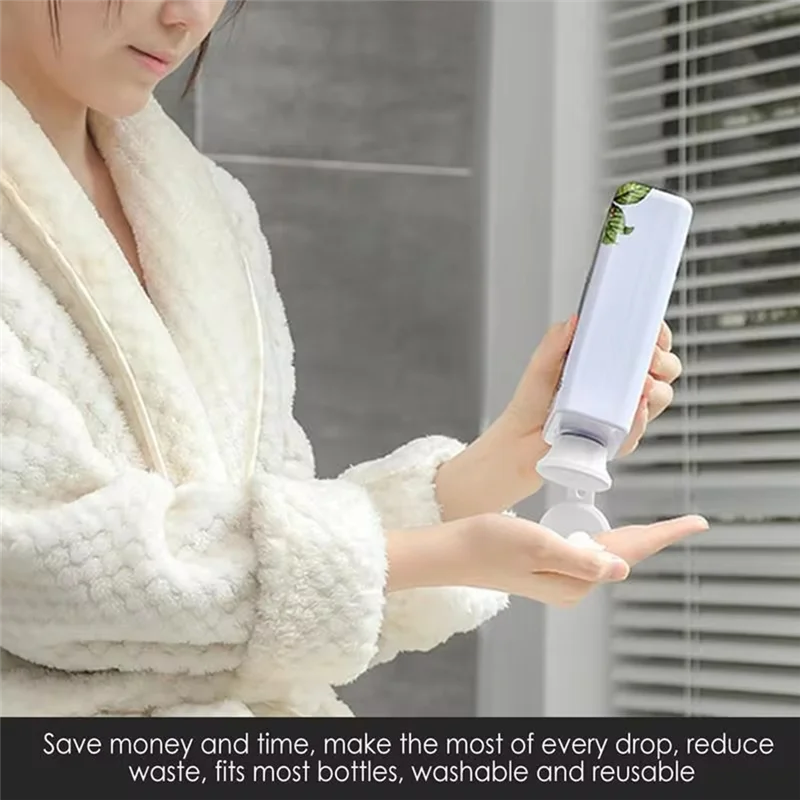 

ABKR-Перевернутая крышка для бутылки Перевернутая бытовая бутылка Опорожная крышка 6 шт. Портативный набор крышек для бутылок без отходов Крышки для бутылок для шампуня