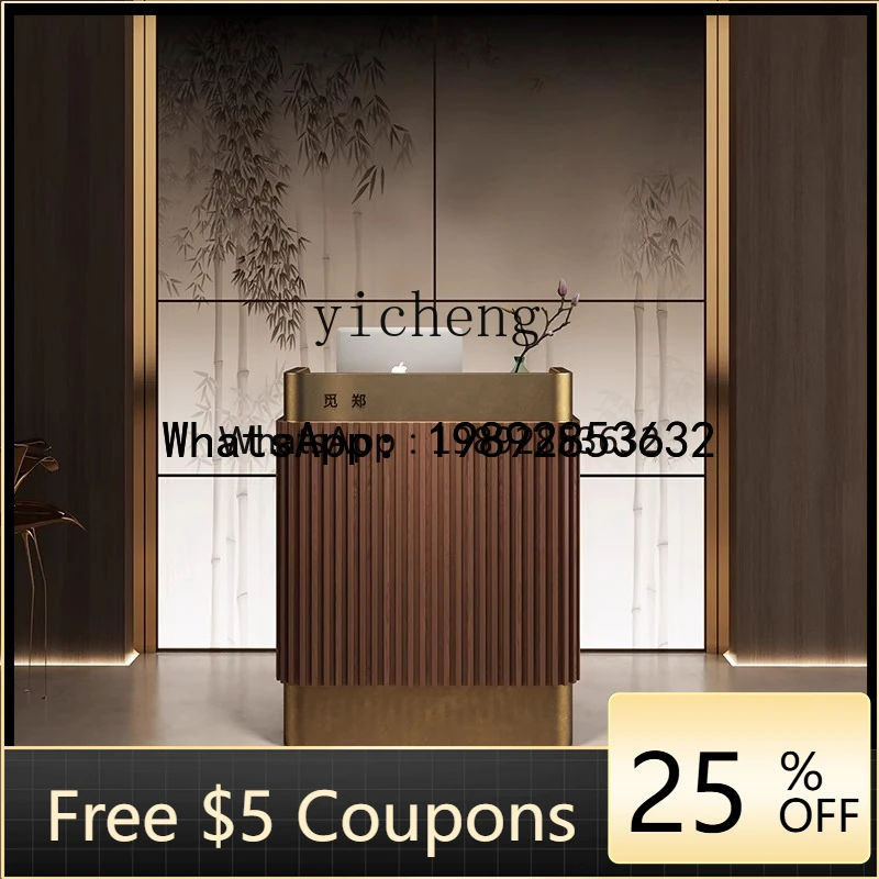 BB Welcome Beauty Salon Front Desk Chinese Style Light Luxury Restaurant Cashier Reception Desk