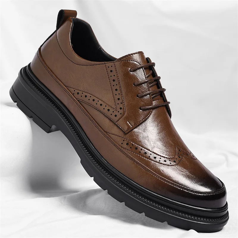 

Мужские модные кожаные туфли, деловая официальная одежда, модные свадебные кожаные туфли с ручным узором