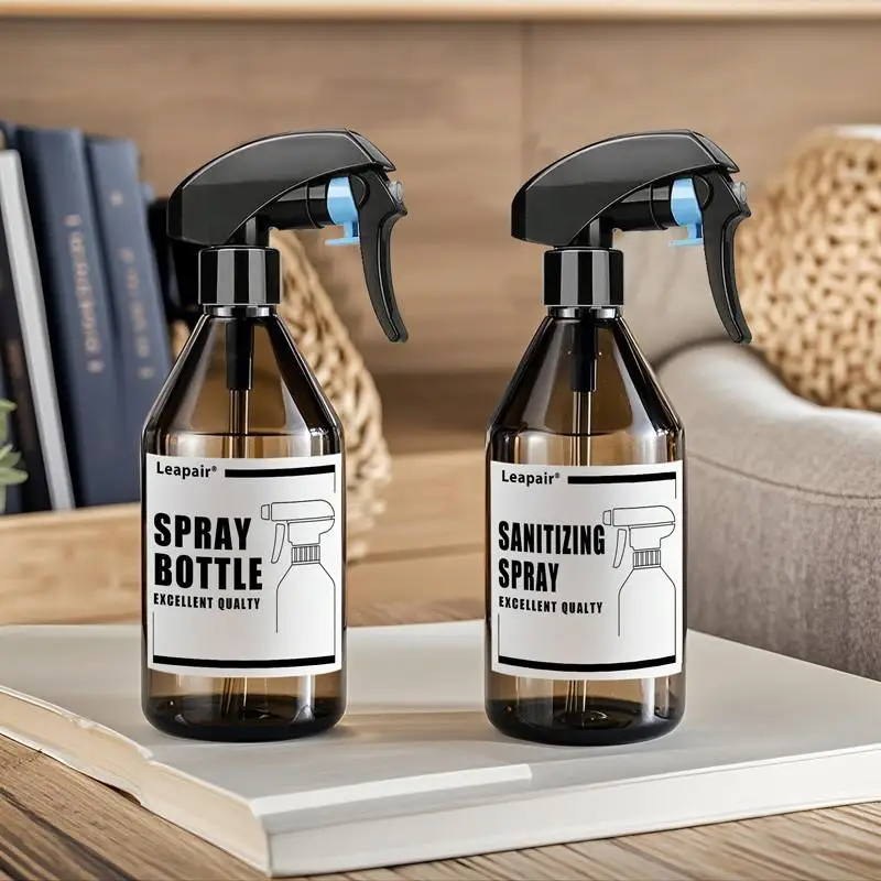 1/2pcs 300ml Amber Spray Bottle Empty Plastic Fine Mist Sprayer for Hair Refillable Sanitizer Cleaning Plant Watering