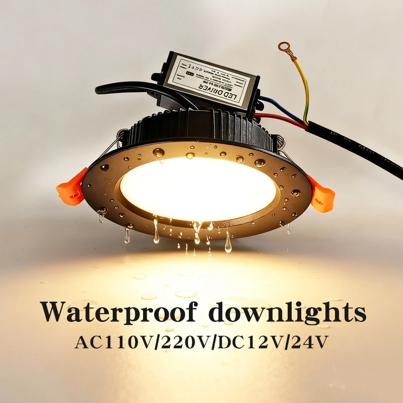

3W 220V110V IP65 downlight waterproof DC12V24V LED ceiling light outdoor spotlights for recessed High brightness lighting