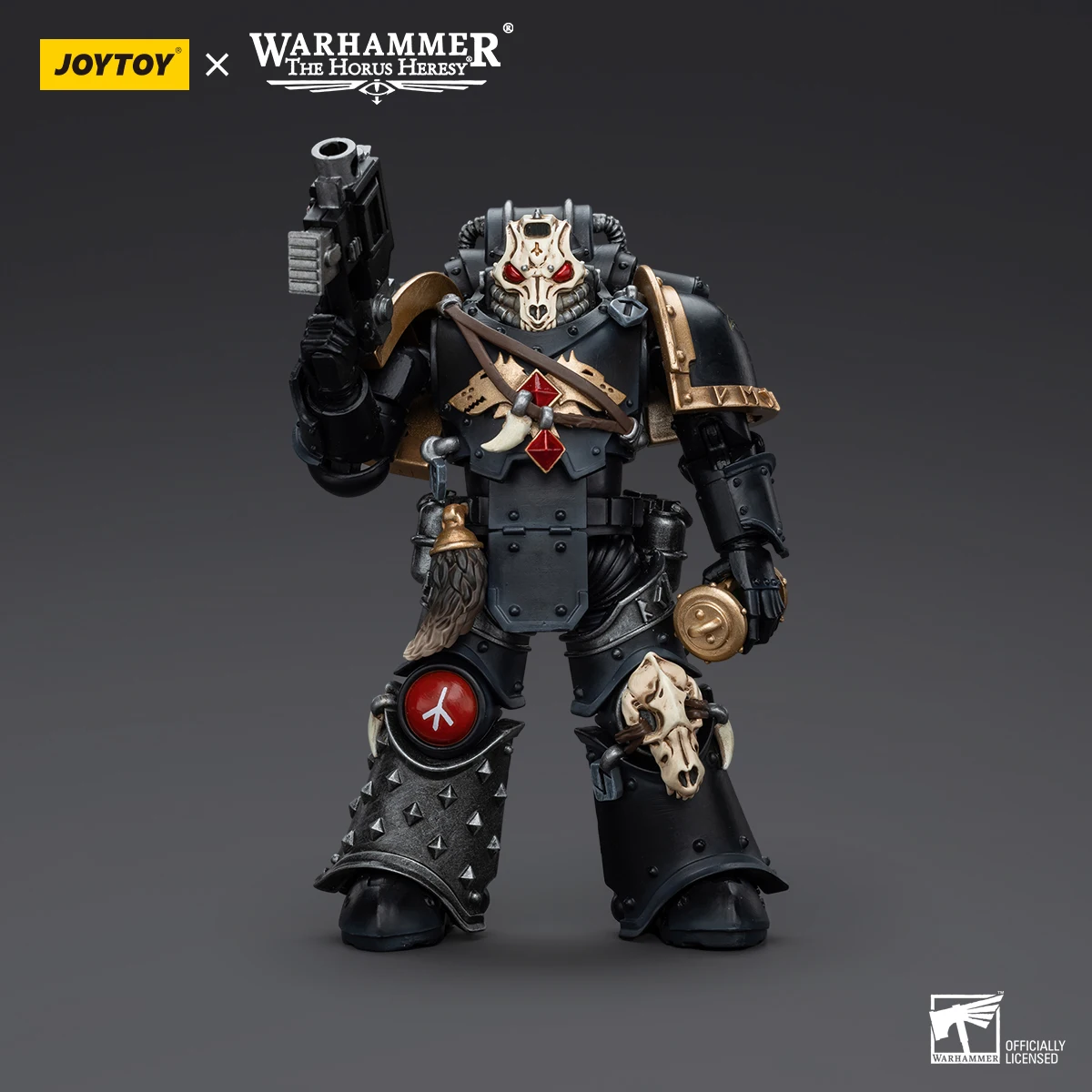 JOYTOY Warhammer 30K The Horus Heresy Anime modelo juguetes-1/18 figura de acción de los lobos espaciales Leman Russ Deathsworn Pack