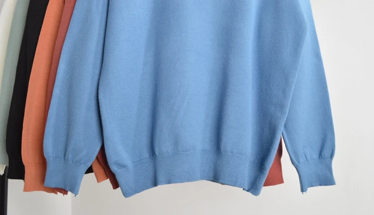 

Q8 Knitted Top Women's Faionable Long Sve Mid-Thi Base Layer irt Hanging Ne Sweater Trendy Mature Lightweight