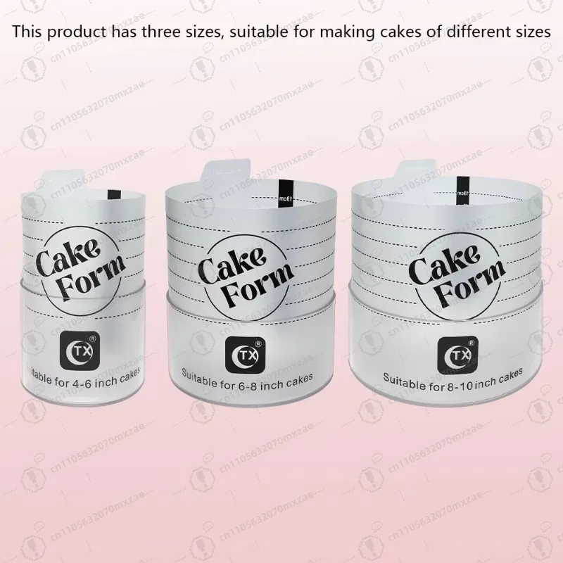 

2025 new cake tool 6 inch 8 inch 10 inch acrylic cream forming starter kit cake high round decorative cream mold