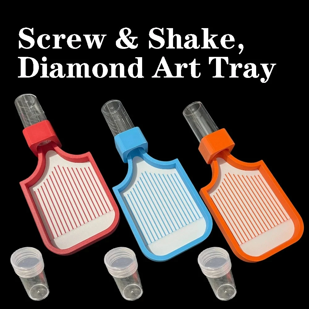 

Twistable bottle Diamond Painting Screw and Shake Diamond Art Tray With Screw in Drill Container Capability Who Needs Funnels
