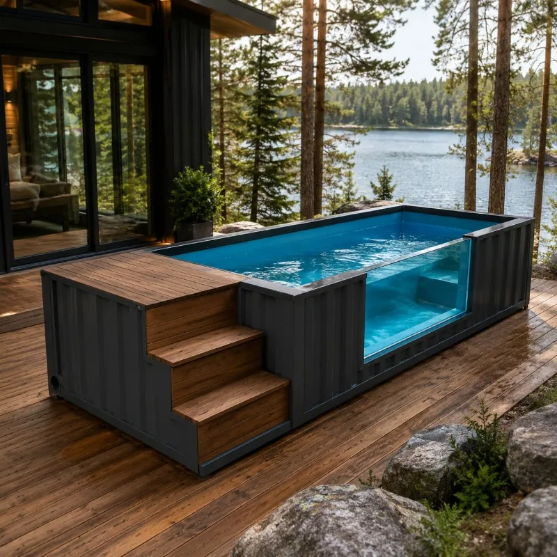 Container Swimming Pool Modular Pool Villa Backyard Recreation Courtyard Landscape Customized Window Position