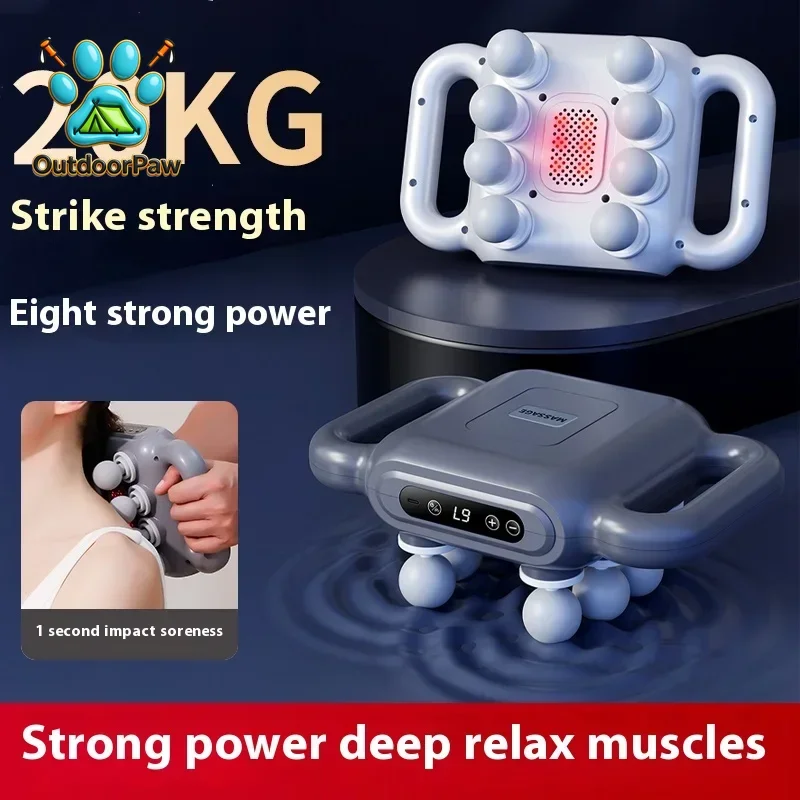 12 Massage Heads Massage Deep Tissue Muscle Professional Grade High Power 2024 Wireless High Frequency Vibration Masajeador