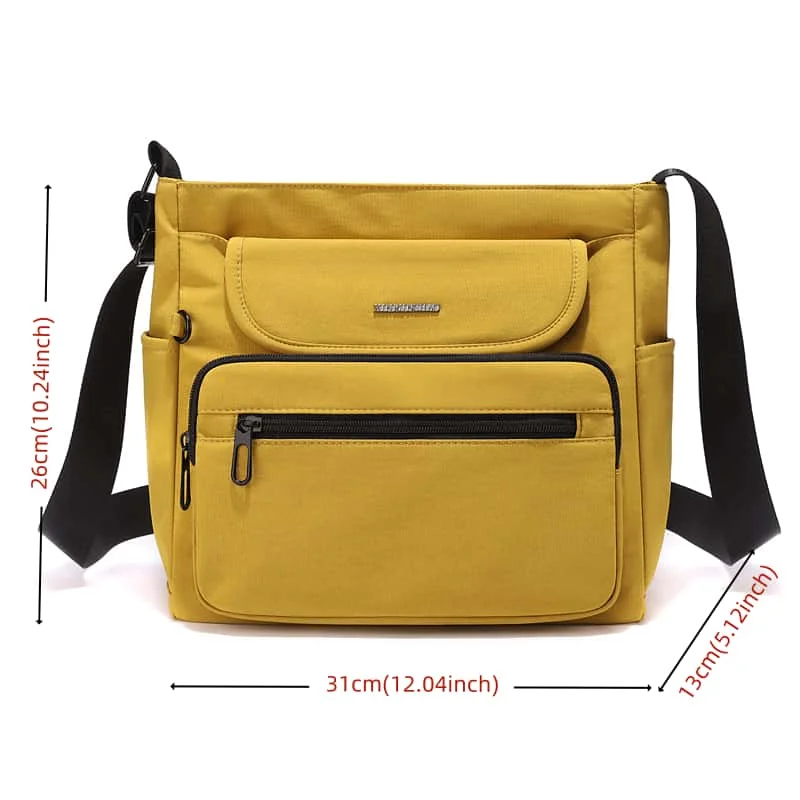 Women's Lightweight Nylon Handbag Crossbody Bag Large Capacity Multi-Compartment Casual Daily Tote Travel Tote Shoulder Purse