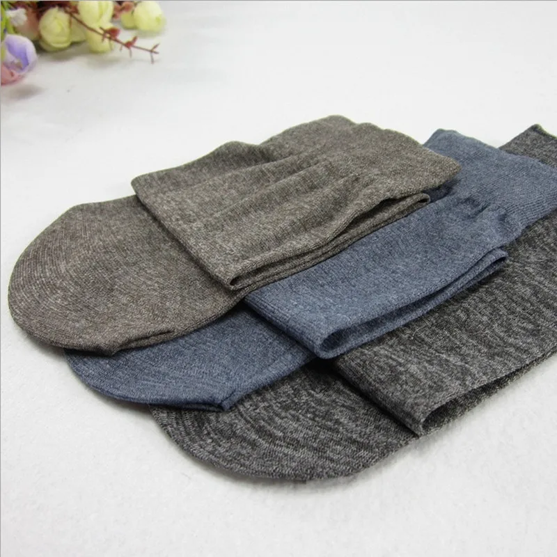 10 Pairs Spring And Summer Men's Thin Mercerized Business Socks Cylinder Solid Color Sweat Absorption Wear Do Not Fade