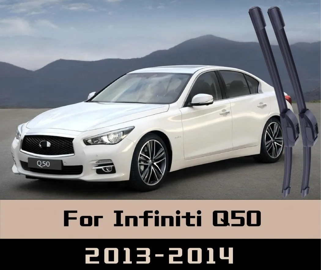 

2Pcs For Infiniti Q50 2013-2014 Wiper Front Wiper Blades Windshield Windscreen Window Brushes Boneless front wipers